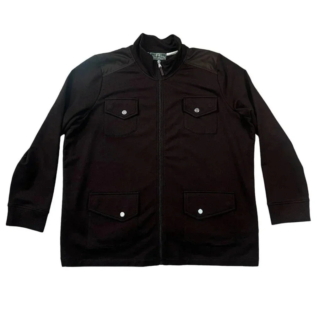 Lauren Active Ralph Lauren Brown Jacket Full Zip Plus size 2X Pockets